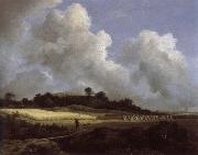 Jacob van Ruisdael View of Grainfields with a Distant town oil painting reproduction